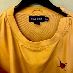 Nice polo golf pullover.  Good for windy/rainy day.  Zipper top for ease of wear